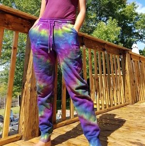 XS Tie Dye Track Pants Jogger Sweatpants